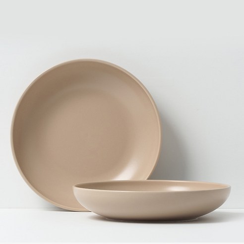 보울보울 국산 레트로라인 파스타볼 22cm, 카라멜베이지, 2개