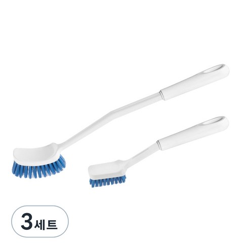 크린아이 욕실 사각 청소솔 + 다용도 틈새 청소솔, 연그레이 + 블루, 3세트