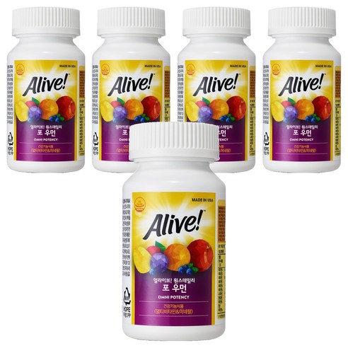 얼라이브 원스데일리 포우먼 멀티비타민, 30정, 5개