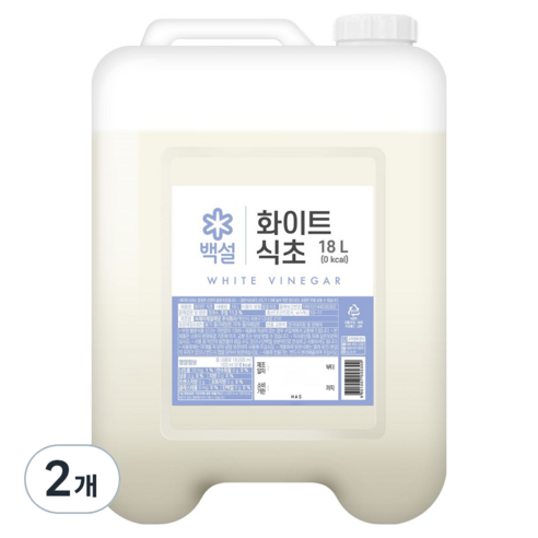 백설 화이트 식초, 2개, 18L