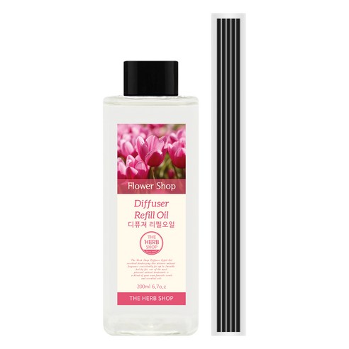 더허브샵 디퓨저 리필 오일, 플라워샵, 200ml