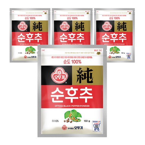오뚜기 순후추, 150g, 4개