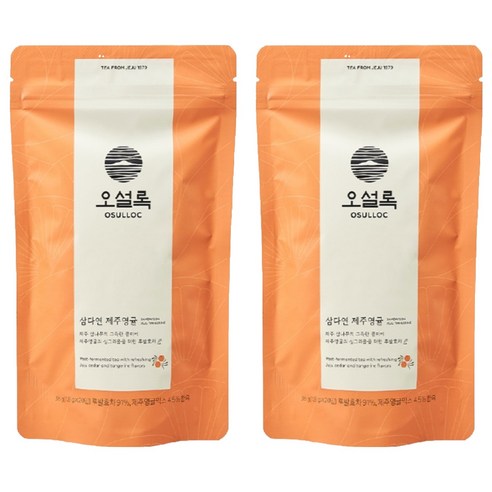 오설록 삼다연 제주영귤 피라미드 티백, 1.8g, 20개입, 2개