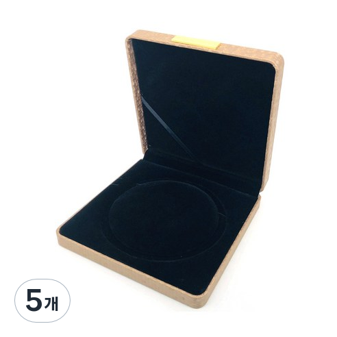 바미샵 벌꿀 특대 비드 목걸이 선물 케이스, 브라운, 5개