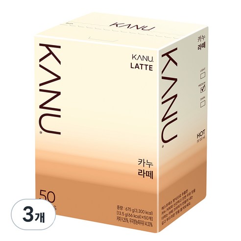 카누 라떼 스틱커피, 13.5g, 50개입, 3개
