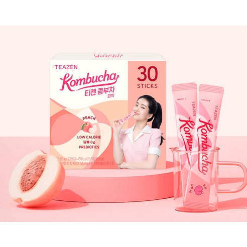 탄산음료 끊고 상큼하게 건강 챙기기, 티젠 콤부차 피치!