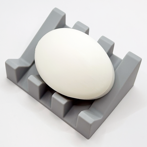 바코젤 논슬립 실리콘 비누받침, 라이트 그레이, 1개