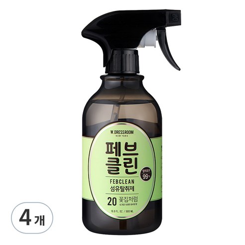더블유드레스룸 페브클린 섬유탈취제 20 플라워샵, 500ml, 4개