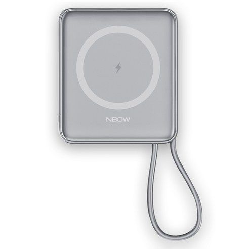 엔보우 맥세이프 보조배터리 10000mAh C타입, 라이트 그레이, M20