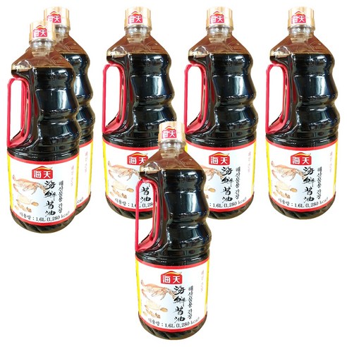 해천 해산물용 간장, 1.6L, 6개