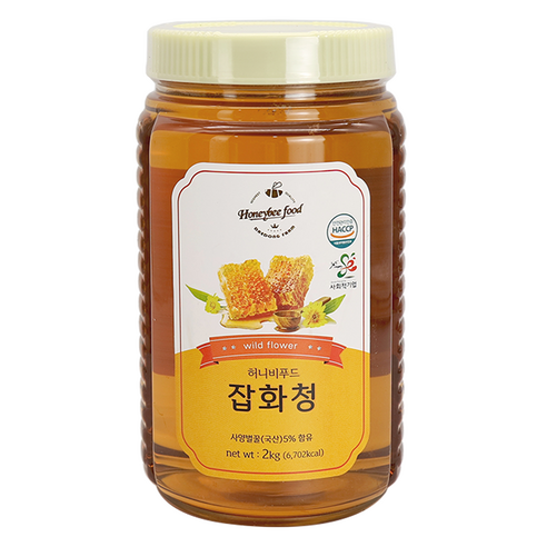 허니비푸드 잡화청, 2kg, 2개 꿀