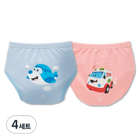 아가짱 프랜들리 6중 배변훈련팬티, 비행기, 병원차, 4세트