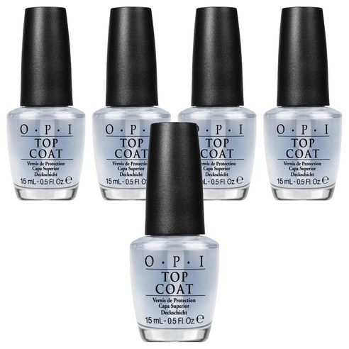 오피아이 탑코트, 투명, 15ml, 5개