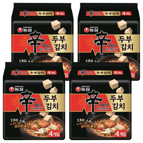 신라면 블랙 두부김치 127g, 16개