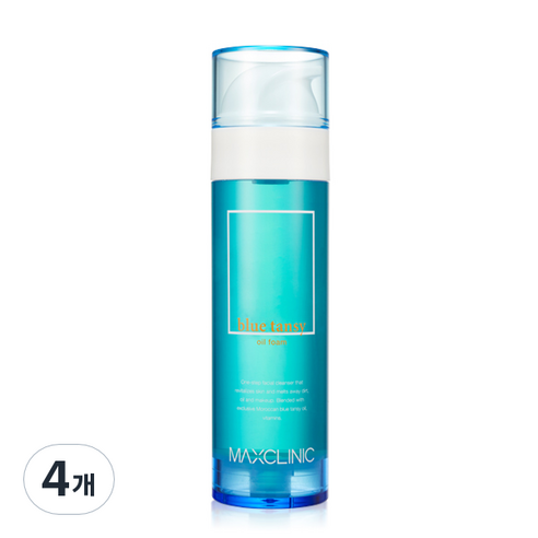 맥스클리닉 블루탄지 오일 폼 클렌저, 110g, 4개