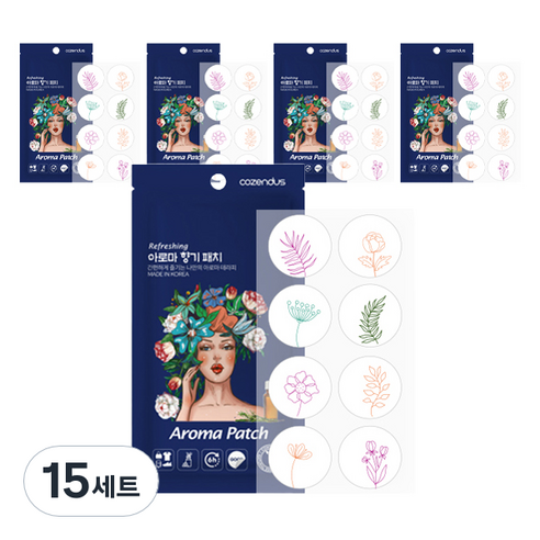 코젠더스 리프레싱 화관여인 향기패치 본품 8p 세트 랜덤발송, 0.8g, 15세트, 허브향