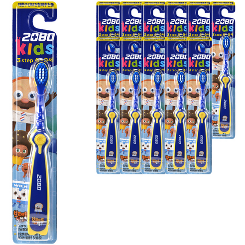   2080 Kids Bread Barber 3 Step Toothbrush, Blue, 1 Piece, 12 Units