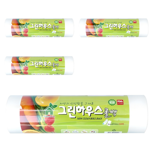 GREENHOUSE 롤백, 중(M), 500개입, 4개
