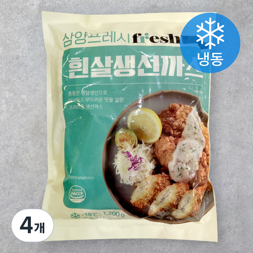 삼양 흰살생선까스 (냉동), 1.2kg, 4개
