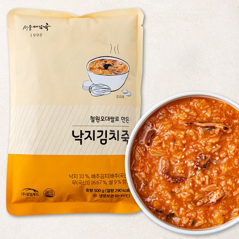 서울마님죽 낙지김치죽 (냉장), 500g, 1개
