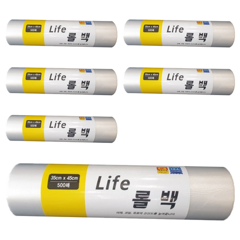 Life 위생롤백 35 x 45 cm 500p, 대(L), 500개입, 6개