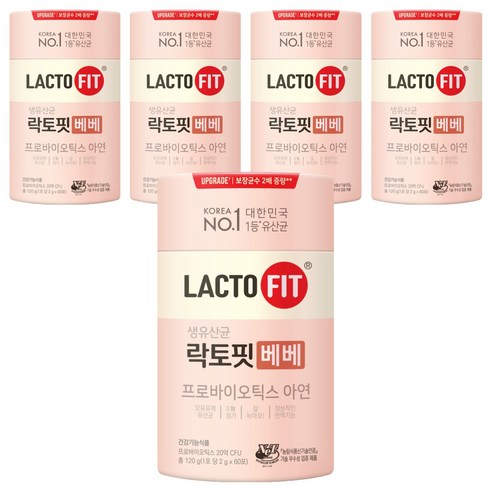 락토핏 베베 유산균, 60회분, 120g, 5개