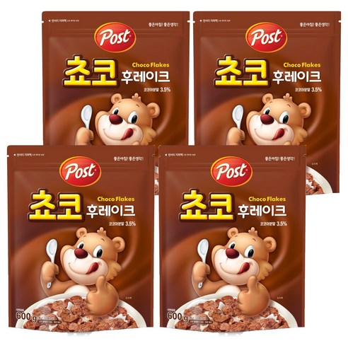포스트 쵸코후레이크 시리얼, 600g, 4개