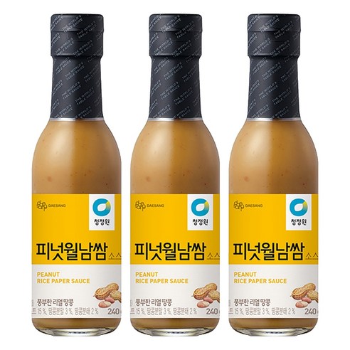 청정원 피넛월남쌈 소스, 240g, 3개