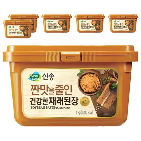 신송 짠맛을 줄인 건강한 재래된장, 1kg, 6개