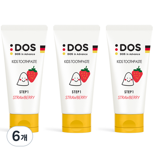도스인어드밴스 무불소치약 스트로베리향, 60ml, 6개