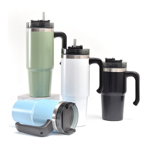 편리성과 스타일이 조화된 파스텔 스텐 빨대 텀블러