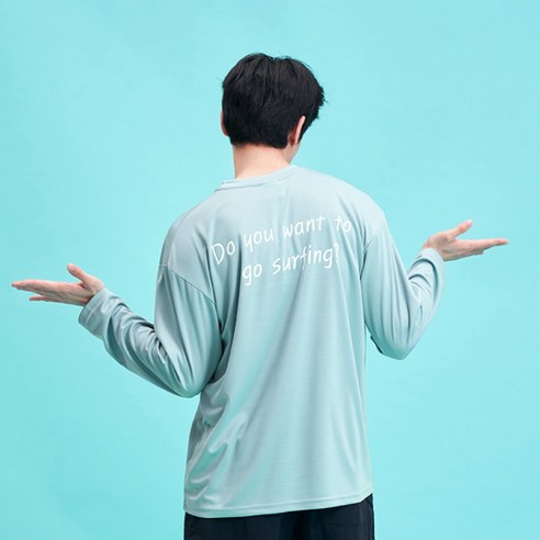 게인스보로 남성용 오버핏 UV 쿨 마이크로아이스 고서핑 긴팔 티셔츠