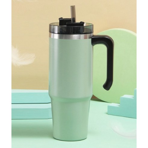 편리성과 스타일이 조화된 파스텔 스텐 빨대 텀블러
