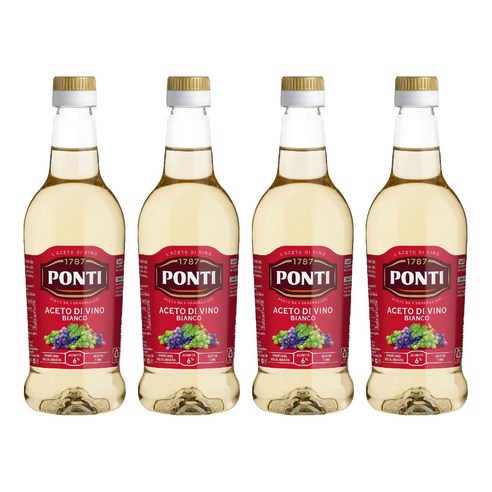 폰티 화이트 와인식초, 500ml, 4개