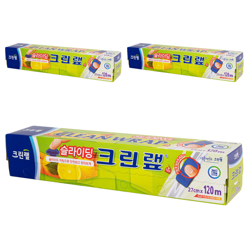 크린랲 슬라이딩 랩, 120m, 3개