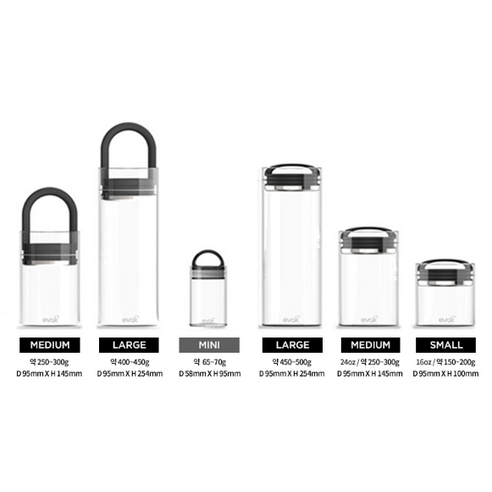 커피 신선도를 최대화하고 최상의 풍미를 유지하는 프리파라 EVAK 커피 유리 진공 밀폐용기