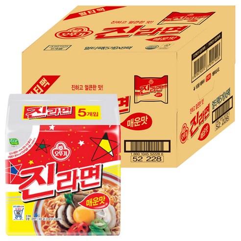 오뚜기 진라면 매운맛 120g, 40개