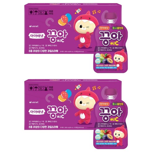 아이배냇 끙아 과일야채주스 80ml, 푸룬, 20개