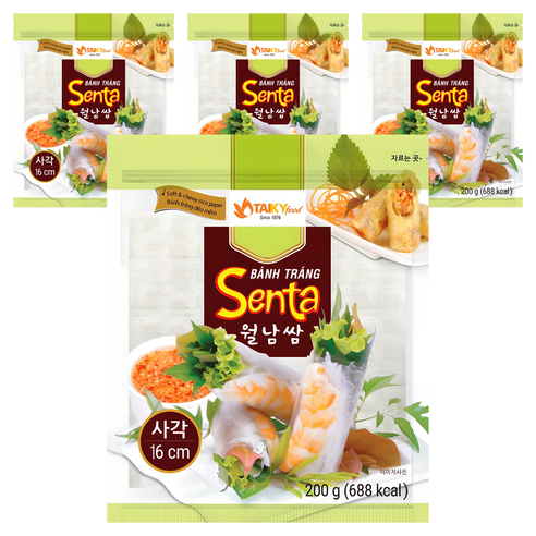 타이키 월남쌈 사각 16cm, 200g, 4개