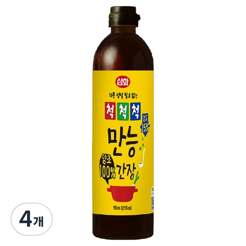 삼화식품 양조 척척척 만능간장, 900ml, 4개