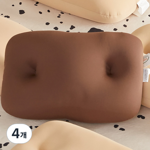 베네베딩 빨아쓰는 건빵 베개 오리지널, 초코, 4개