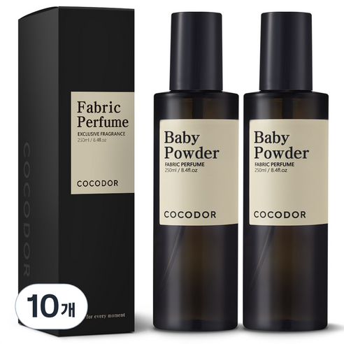 코코도르 룸 앤 패브릭 퍼퓸 섬유탈취제, 250ml, 10개, 베이비 파우더
