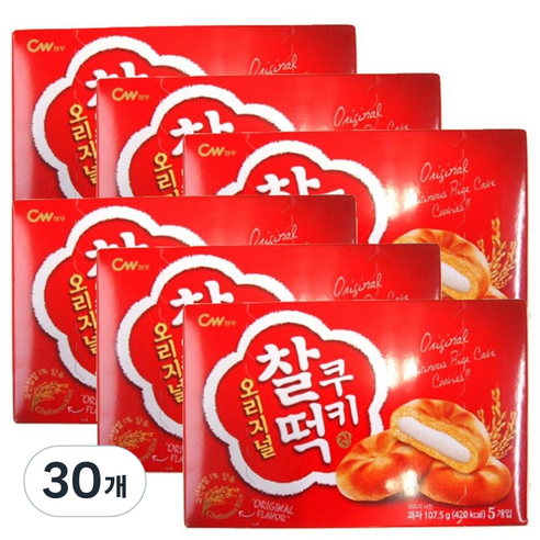 청우식품 오리지널 찰떡쿠키 5p, 107.5g, 30개