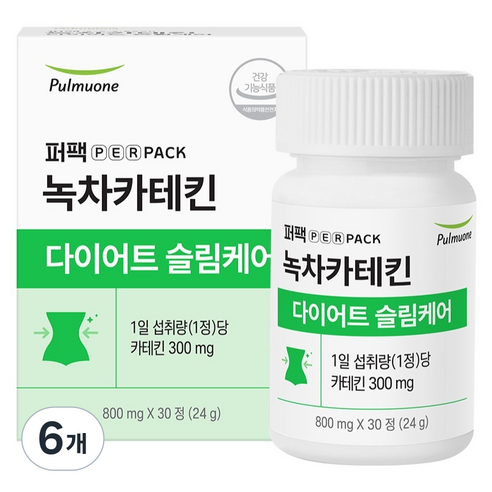 퍼팩 풀무원 퍼팩 녹차카테킨 다이어트슬림케어 24g, 6개, 30정