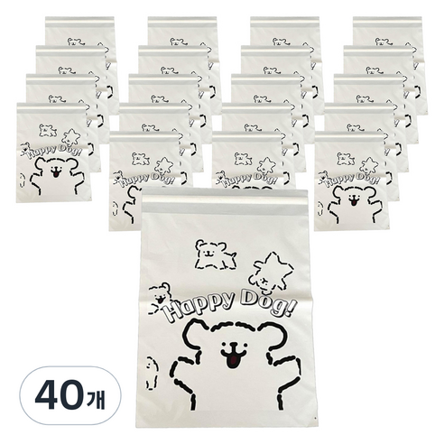 올하이 다용도 선물 포장 귀여운 캐릭터 포장봉투, 40개, 크림옐로우
