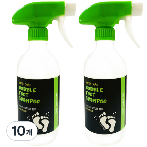 슈퍼케어 버블 풋삼푸 레몬민트향, 500ml, 10개