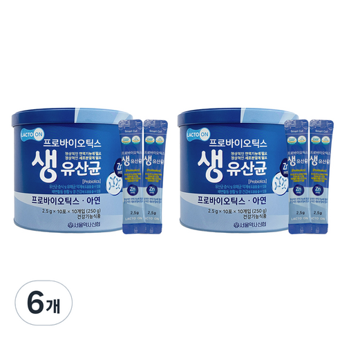 서울약사신협 프로바이오틱스 생유산균 100포, 250g, 6개