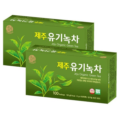 우리차 제주 유기녹차, 1.2g, 100개입, 2개