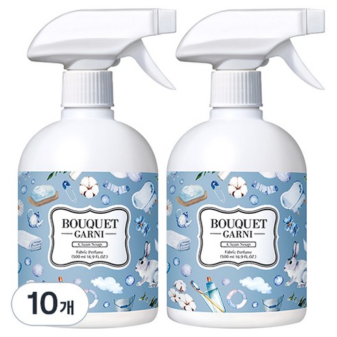 부케가르니 섬유탈취제 클린솝 본품, 500ml, 10개