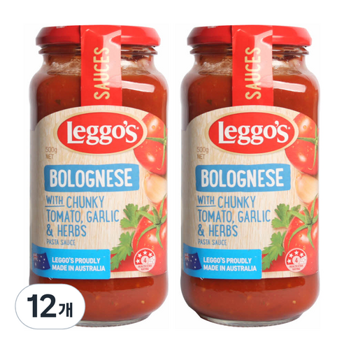 레고스 볼로네이즈 청키 파스타소스, 500g, 12개